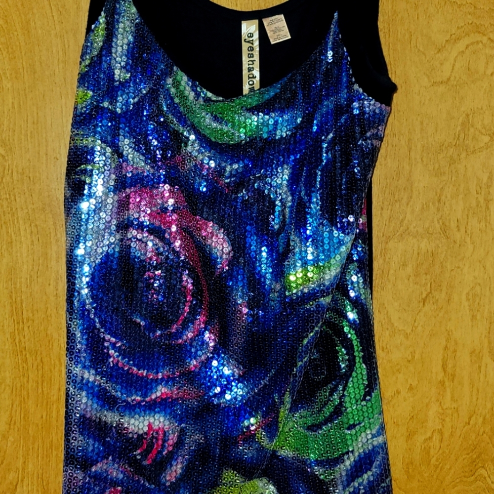 Eyeshadow Tank Top Sequin Rose
